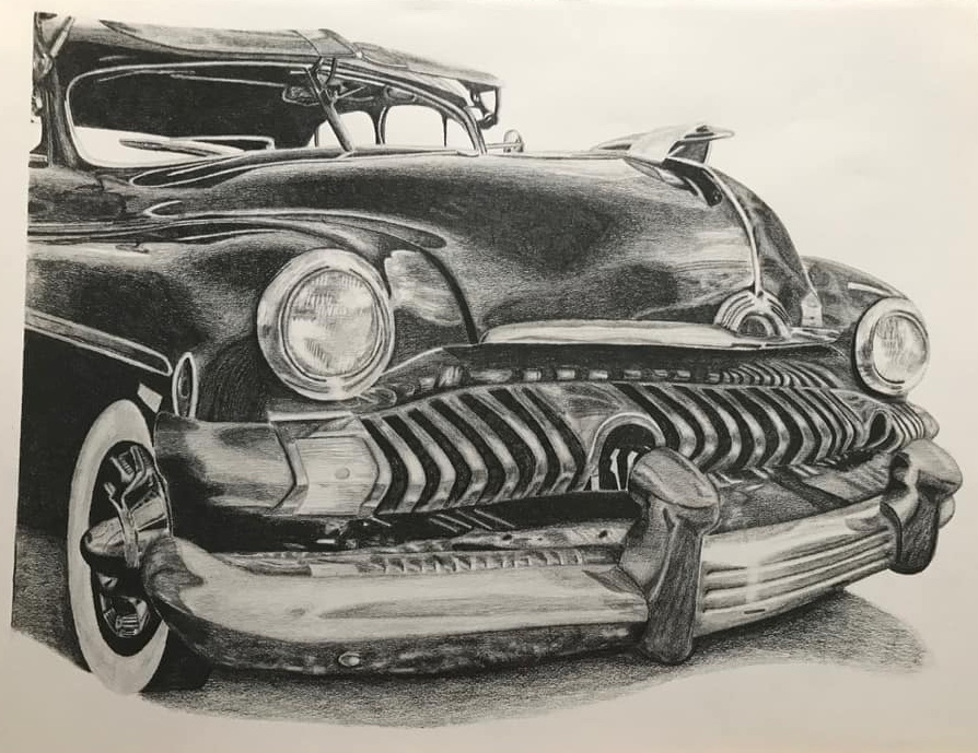 Drawing of a car